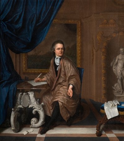 Portret van een onbekende man, 1694 door Jan van Goor